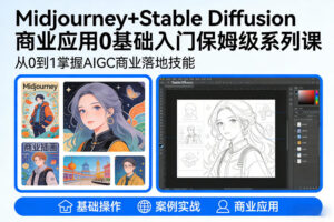 AIGC商业应用Midjourney+Stable Diffusion教程,0基础入门保姆级系列课-川川创富网