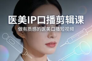 医美IP口播剪辑课，做有质感的医美口播短视频-川川创富网