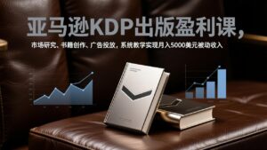 亚马逊KDP出版盈利课，市场研究、书籍创作、广告投放，系统教学实现月入5000美元被动收入-川川创富网