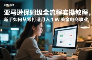 亚马逊保姆级全流程实操教程，新手如何从零打造月入1W美金电商事业-川川创富网