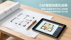 CAD智能绘图实战课：掌握CAD基础操作与核心快捷键，并能熟练绘制完整户型方案-川川创富网