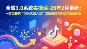 全域3.0系统实操课-26年2月更新：一套完整的“O5A无潜入池”流量获取与优化方法论体系-川川创富网