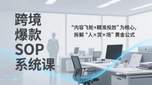 跨境爆款SOP系统课,“内容飞轮+精准投放”为核心,拆解“人×货×场”黄金公式-川川创富网