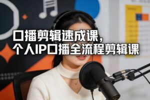 口播剪辑速成课,个人IP口播全流程剪辑课-川川创富网