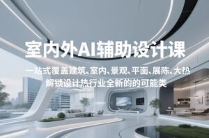 室内外AI设计课,一站式覆盖建筑、室内、景观、平面、展陈五大热门品类,解锁设计行业的全新可能-川川创富网