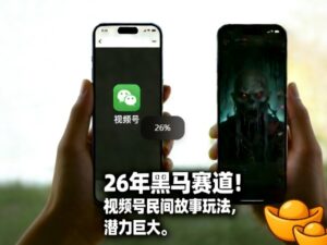 26年黑马赛道，视频号民间故事类玩法，潜力巨大，每日收益超5张-川川创富网