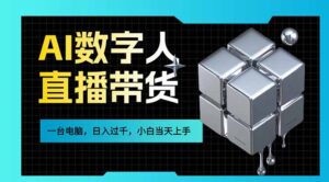 AI数字人直播带货风口已来，一台电脑在家日入过千，小白当天上手的赚钱技能-川川创富网