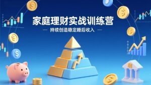 家庭理财实战训练营:从0到1建体系,三阶进阶层层递进,助你持续创造稳定睡后收入-川川创富网