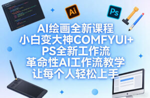 AI绘画全新课程，小白变大神COMFYUI+PS全新工作流，革命性AI工作流教学，让每个人轻松上手-川川创富网
