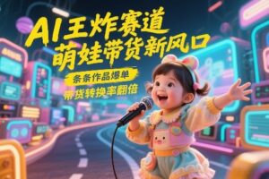 AI王炸赛道，萌娃带货新风口，条条作品爆单，带货转换率翻倍，核心逻辑拆解-川川创富网