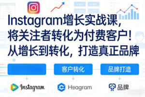 Instagram增长实战课,将关注者转化为付费客户!从增长到转化,打造真正品牌(双语字幕)-川川创富网