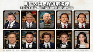 明星人物志深度解说课:零门槛不露脸,一部手机做出爆款视频快速变现-川川创富网