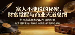 富人不能说的秘密，财富觉醒与商业天道总纲，解密未来暴利风口与机遇形态-川川创富网