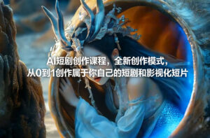 AI短剧创作课程，全新创作模式，从0到1创作属于你自己的短剧和影视化短片-川川创富网