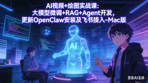 AI视频+绘图实战课：大模型微调+RAG+Agent开发，更新OpenClaw安装及飞书接入-Mac版-川川创富网
