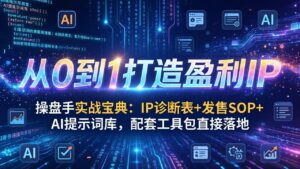 操盘手实战宝典：IP诊断表+发售SOP+AI提示词库，配套工具包直接落地，从0到1打造盈利IP-川川创富网