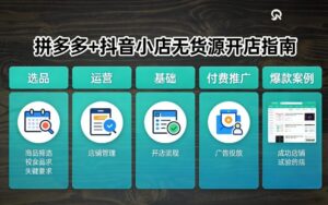 拼多多+抖音小店无货源开店，包括：选品、运营、基础、付费推广、爆款案例等(更新26年3月)-川川创富网