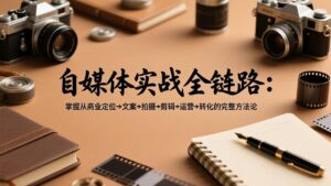 自媒体实战全链路：掌握从商业定位→文案→拍摄→剪辑→运营→转化的完整方法论-川川创富网