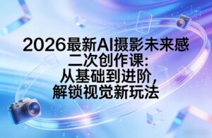 2026最新AI摄影未来感二次创作课：从基础到进阶，解锁视觉新玩法-川川创富网