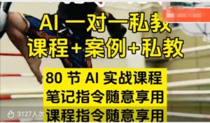 AI指令实战课，课程+案例，80节AI实战课程，笔记指令随意享用，课程指令随意享用(更新26年3月)-川川创富网
