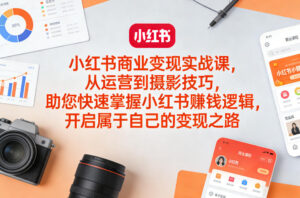 小红书商业变现实战课，从运营到摄影技巧，助您快速掌握小红书賺钱逻辑，开启属于自己的变现之路-川川创富网