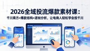 2026全域投流爆款素材课：千川乘方+爆款结构+逐帧分析，让电商人轻松学会投千川-川川创富网