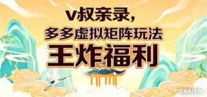 v叔亲录，多多虚拟矩阵玩法，王炸福利限时领取-川川创富网