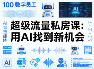 你的AI数字员工100个智能体，超级流量私房课，用AI找到新机会-川川创富网