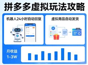 没人告诉你的拼多多虚拟玩法,机器人回复+发货,月搞1-3W【揭秘】-川川创富网