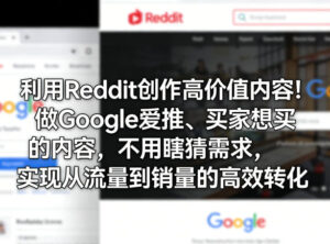 利用Reddit创作高价值内容！做Google爱推、买家想买的内容，不用瞎猜需求，实现从流量到销量的高效转化-川川创富网