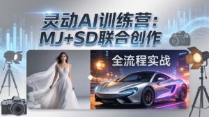 灵动AI训练营-3.0课程：MJ+SD联合创作，从婚纱大片到汽车广告，摄影后期全流程实战-川川创富网