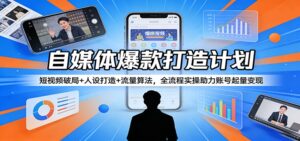 自媒体爆款打造计划：短视频破局+人设打造+流量算法，全流程实操助力账号起量变现-川川创富网