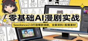 零基础AI漫剧实战：Seedance2.0打造爆款漫剧，全套资料+配套素材-川川创富网
