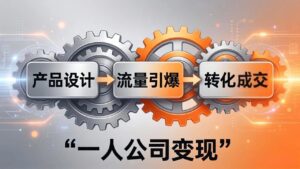 一人公司变现全攻略：产品设计+流量引爆+转化成交，打造不受年龄限制的长期事业-川川创富网