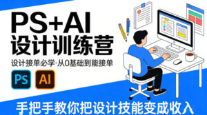 设计接单必学，PS+AI设计训练营，从0基础到能接单，手把手教你把设计技能变成收入-川川创富网