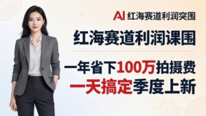 服装老板AI模特图课:一年省下100万拍摄费,一天搞定季度上新,红海赛道利润突围-川川创富网