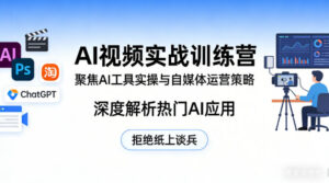 AI视频实战训练营，聚焦AI工具实操与自媒体运营策略，深度解析热门AI应用，拒绝纸上谈兵-川川创富网