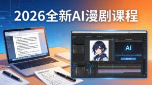 2026全新AI漫剧课程：覆盖创作全链路，教你写作分镜剪辑配音一站式打造漫剧作品-川川创富网