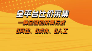 全平台比价采集，一个稳定的数据采集项目，区别于传统的玩法不风控，零成本操作【揭秘】-川川创富网