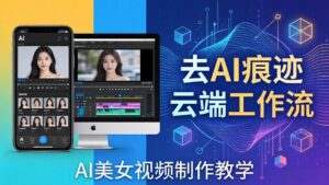 AI美女视频制作教学：去AI痕迹，云端工作流出图，手机电脑均可，不需要配置-川川创富网