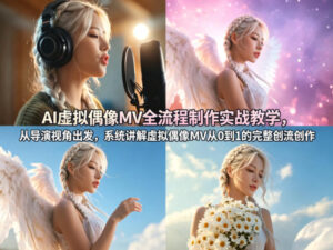 AI虚拟偶像MV全流程制作实战教学，从导演视角出发，系统讲解虚拟偶像MV从0到1的完整创作流程-川川创富网