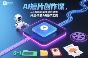 AI短片创作课,从0基础到实战项目落地,开启你的AI创作之路(更新0411)-川川创富网