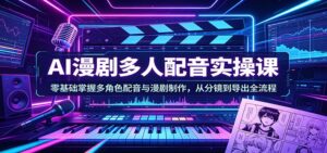 AI漫剧多人配音实操课：零基础掌握多角色配音与漫剧制作，从分镜到导出全流程-川川创富网