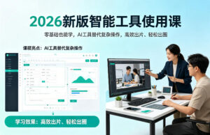 2026新版智能工具使用课，零基础也能学，用AI工具替代复杂操作，高效出片、轻松出圈-川川创富网