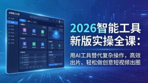 2026智能工具新版实操全课：用AI工具替代复杂操作，高效出片、轻松做创意短视频出圈-川川创富网