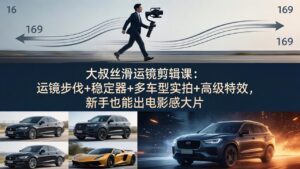 大叔丝滑运镜剪辑课：运镜步伐+稳定器+多车型实拍+高级特效，新手也能出电影感大片-川川创富网