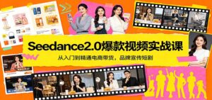 Seedance2.0爆款视频实战课:从入门到精通电商带货,品牌宣传短剧-川川创富网