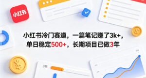 小红书冷门赛道,一篇笔记賺了3k+,单日稳定500+,长期项目已做3年【揭秘】-川川创富网