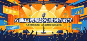 AI脱口秀爆款视频创作教学：从零拆解爆款逻辑，工具辅助轻松打造流量作品-川川创富网