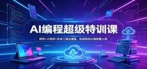 AI编程超级特训课：网页+小程序+安卓三端全覆盖，快速落地云端部署上线-川川创富网
